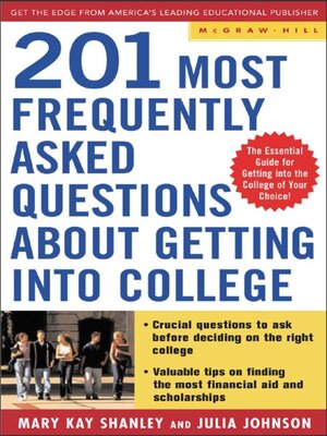 cover image of Best Answers to the 201 Most Frequently Asked Questions about Getting into College